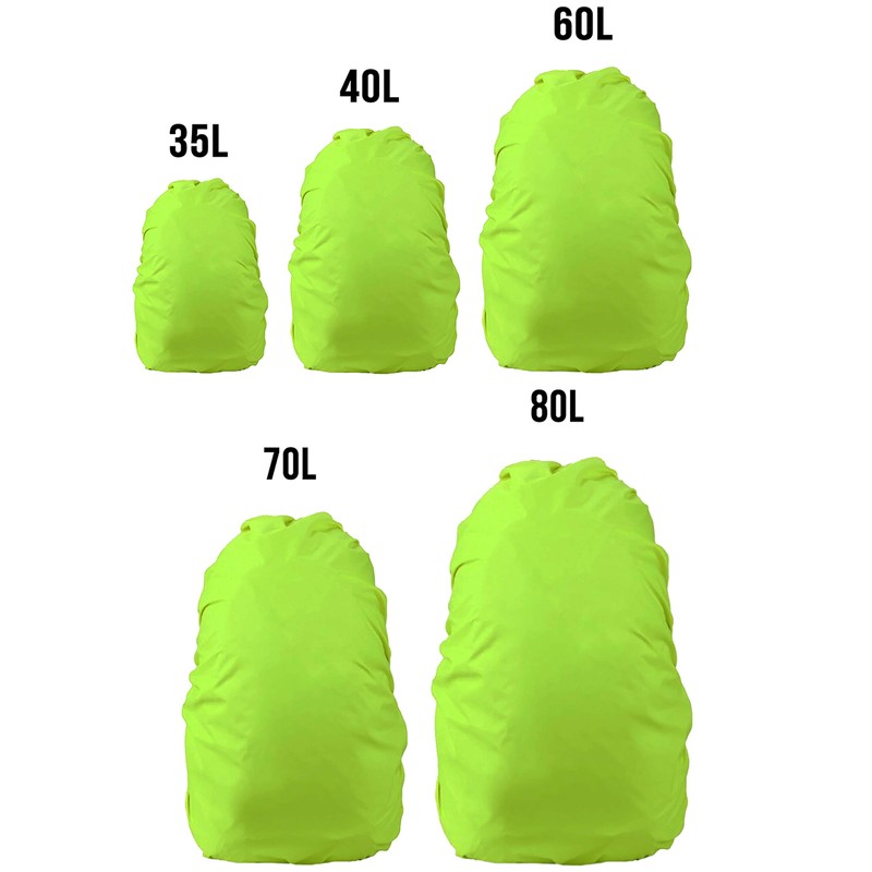 BTR Waterproof Backpack Covers. High Visiblity Rucksack Covers. Fluorescent Yellow