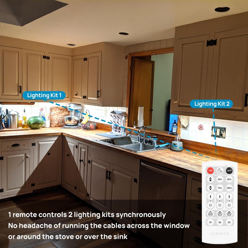 Litever LED Dimmer with Remote, DC12V/DC24V, for Litever Under Cabinet