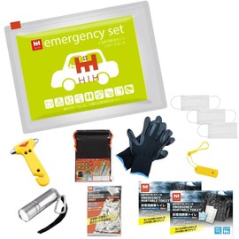 HIH Disaster Preparedness Goods Disaster Preparedness Set Car-Mounted Disaster Preparedness Set Contents Only Hazard Pouch 【Designer Pouch Developed by a Fukushima Company】