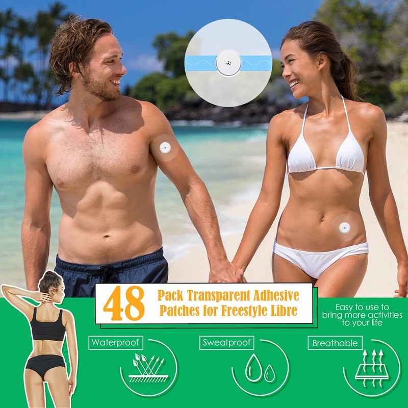 Nuanchu 48 Pack Shower Waterproof Patch Transparent Adhesive Patches Waterproof