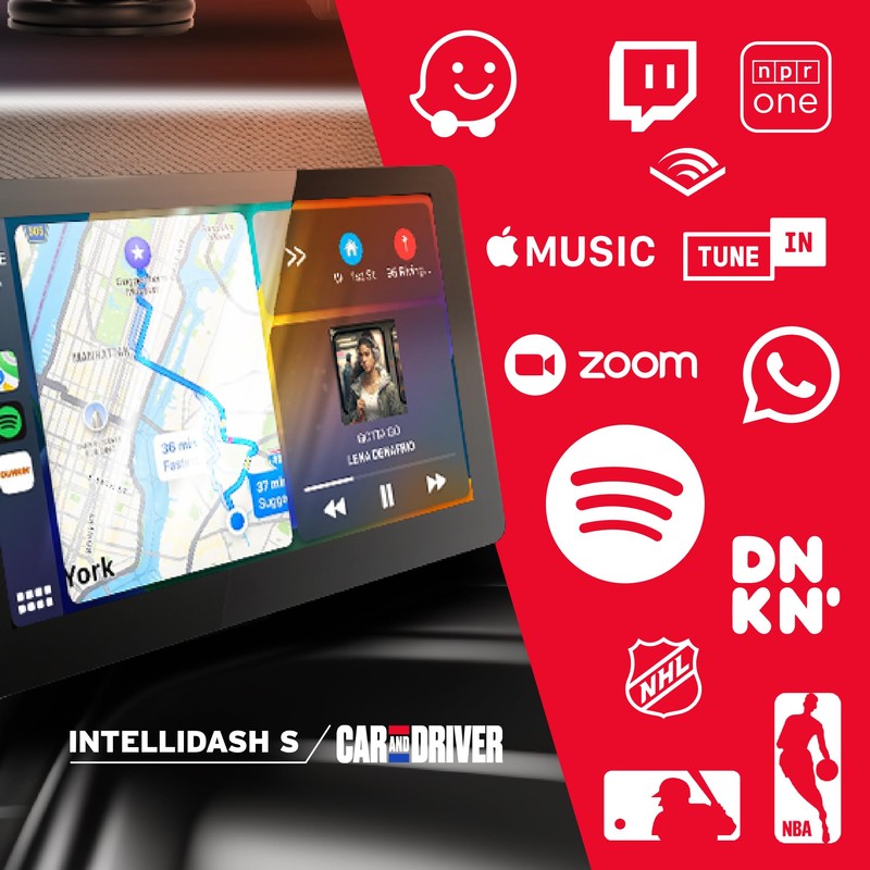Car and Driver INTELLIDASH with Apple Carplay and Android Auto,