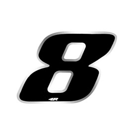 Quattroerre Racing Number 8 Anodized Small, Black