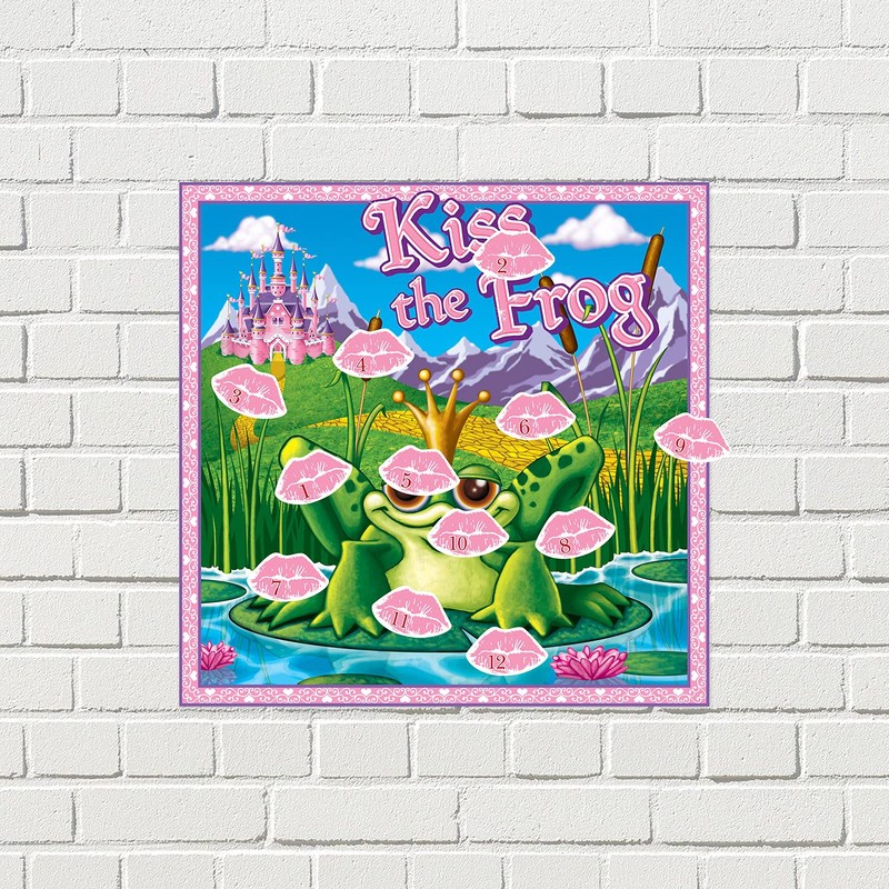Kiss The Frog Party Game (mask & 12 lips included)