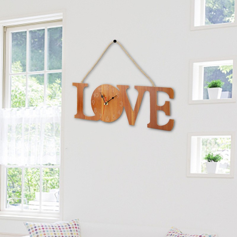 LOVE Frame Wall mounted Clock Hanging Wall Clock Living Room