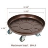 Kaoolaa Plant Caddy with Wheels 12 Inch 2 Pack, Heavy