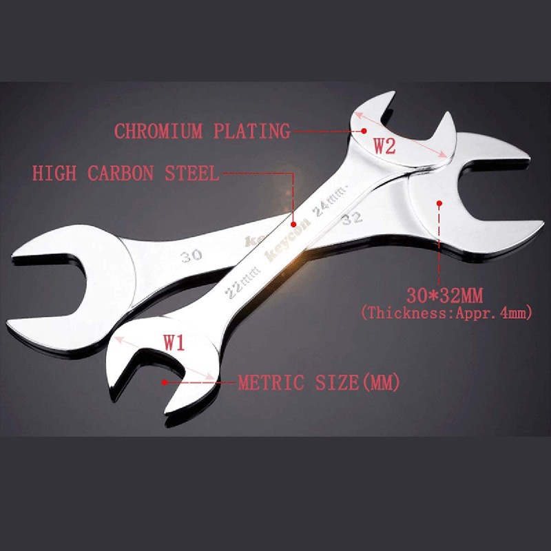 ExcInter Open Ended Spanner, 24mm & 27mm Double End Silver