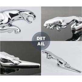 Hood Emblem - Compatible with XE, XF, XJ JG Accessories- 3D Classical Design - Hood Emblem in Chrome/Black Finish(Chrome)