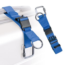 UOZL - Correas de equipaje para chamarra, mosquetones cuadrados y ganchos de anillo, correas de equipaje, cinturones de viaje, accesorios de viaje, color azul