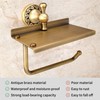 Toilet Paper Holder with Phone Shelf, Bathroom Toilet Paper Roll