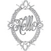 Spellbinders Hello Ornate 3D Shading Stamp, Multicoloured