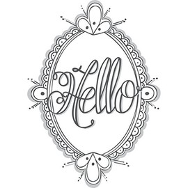 Spellbinders Hello Ornate 3D Shading Stamp, Multicoloured