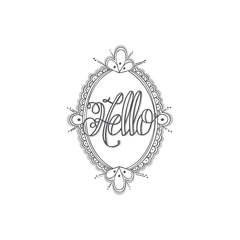 Spellbinders Hello Ornate 3D Shading Stamp, Multicoloured