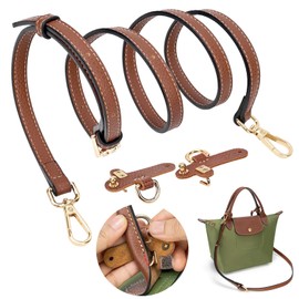 Celiodd Shoulder Strap, Mini Bag Straps, Adjustable Strap, Shoulder Bag Fashion Accessories, Handbag Strap, No Perforations, with 2 Shoulder Strap Adapters (Brown), bronze