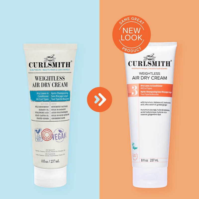 CURLSMITH - Weightless Air Dry Cream - Vegan Leave-In Conditioner