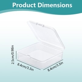 Koceci 6 PCS Small Plastic Containers with Lids, Bar Soap Travel Case, Clear Plastic Beads Storage, Desk Pet Containers, Bobby Pin Holder, Craft Storage Box (Transparent)