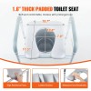 Adjustable Height Commode Chair With Removable Bucket Padded Seat Arms