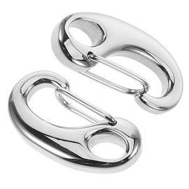 Operitacx 2pcs Lobster Clasp Flagpole Flag Holder Flag Poles Carabiner Lobster Claw Clasps Gold Dog Id Tag Clip Necklace Kit Juicy Crab Seafood Seasoning Trouser Chain Silver Stainless Steel