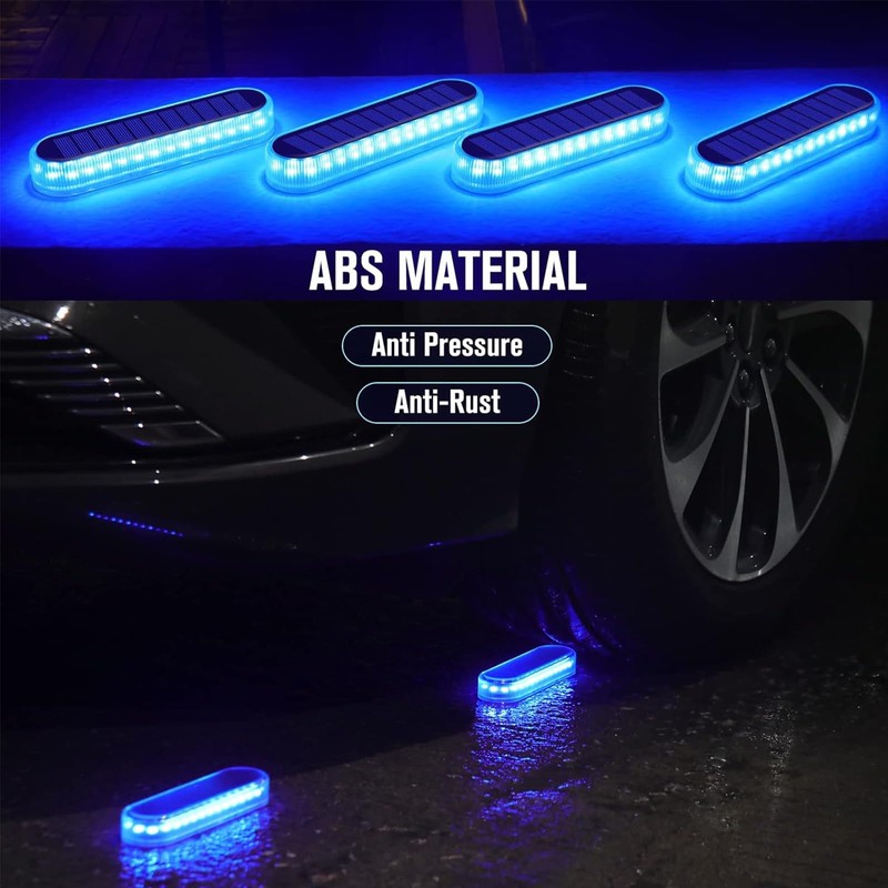 YiLaie Blue Solar Lights for Outside Auto ON/Off, Small Stick