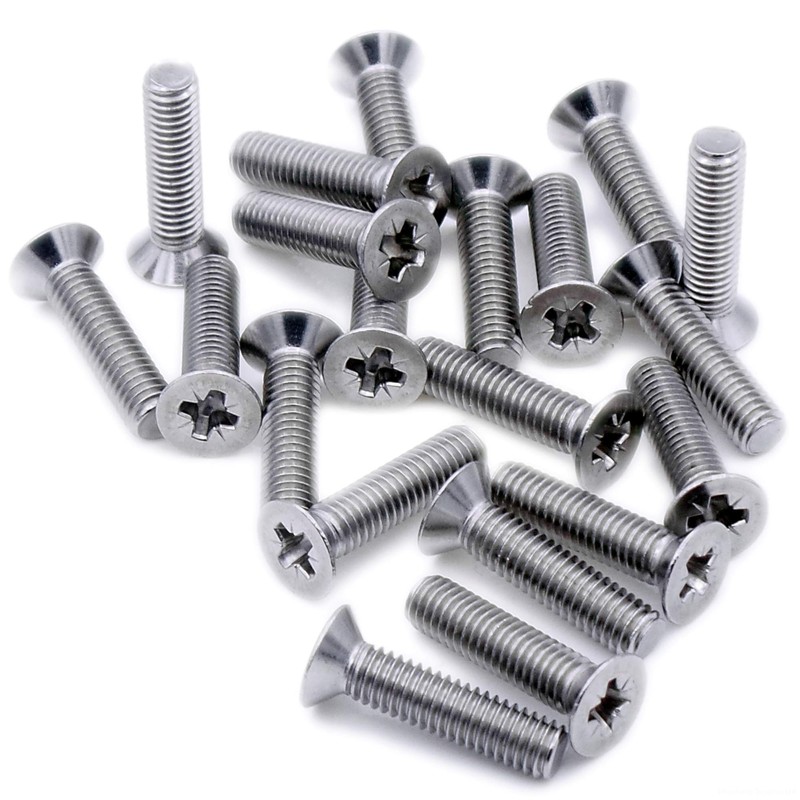 M6 (6mm x 25mm) Pozi Countersunk Machine Screw (Bolt) -