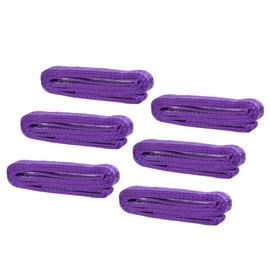 Leyso Pack of 6 Purple 6' x 1" Multifunctional Heavy Duty Lift Sling Web Town Strap with 5" Diameter Reinforced Loops and Wear Guard End