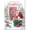 doodlecards Neighbours Christmas Card Santa with Parcels Medium Size Christmas