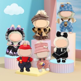 6 Pack Doll Clothes for 17 cm Doll, Exquisite Luxury Designer Outfits with Hats & Accessories, Cute Doll Clothing Set Suitable for Dress up Unique Style (No Dolls)