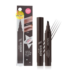 【Eyebrow Tint】Non-Disappearing Eyebrows, All-Day Lasting Eyebrow CathyDoll 4D Realistic Eyebrow Tint/Popular Eyebrow Tint, 4-Prong Fork Brush, Eyebrow Ink Pencil, Tint, Eyebrow Coat, Waterproof, Thin