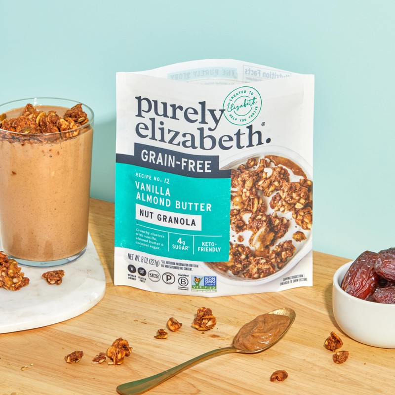Purely Elizabeth Vanilla Almond Butter Keto Granola, Made with Nuts