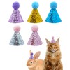 PET SHOW 5 Pack Mini Small Dog Hats Puppy Birthday Party Hats Cats Adjustable Holiday Hats Headband Kitten Hats Pet Grooming Costume Accessories