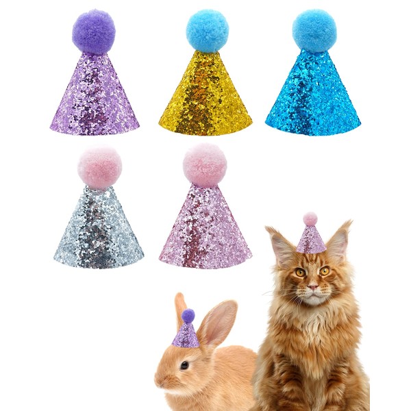 PET SHOW 5 Pack Mini Small Dog Hats Puppy Birthday