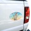 Ring-Tailed Cat Automotive Car Refrigerator Locker Vinyl Euro Oval Magnet