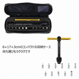 LEZYNE Torque Drive Bicycle Tool, Torque Drive, T-Wrench with Built-in Torque Measurement Function, 11 Tool Bits Replaceable Type, Storage Case Included