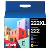 222XL Ink Cartridges Combo Pack Remanufactured Replacement for Epson 222