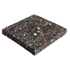 ANRO Antivibration Mat Building Protection Mat Non-Slip Mat Fall Protection Mats Patio Pads Rubber Black 100 x 100 x 10 mm - Set of 10