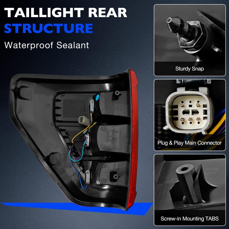 Misakomo Tail Light Compatible with 2021 2022 2023 Ford F150