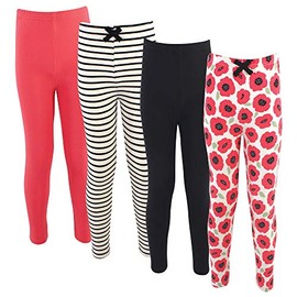 Touched by Nature Girls' and Women Organic Cotton Leggings, POPPY, 5-Toddler