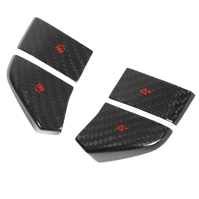 Steering Wheel Switch Button Trim Carbon Fiber Replacement for Corvette