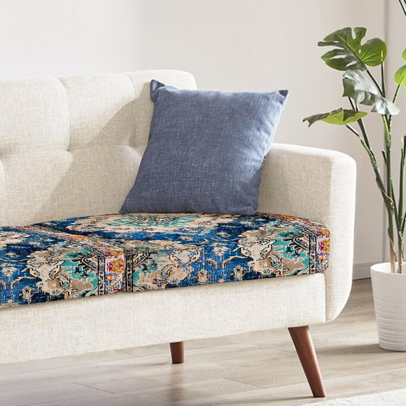 SZXYCZL 1PCS Boho Printed Sofa Cushion Covers, Cute Carpet Pattern