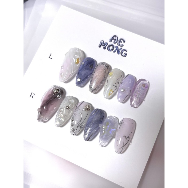 Aemong: Unicorn marbling - Round Square / Aemong : 유니콘