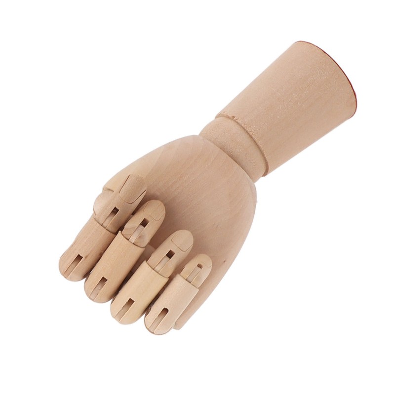 Flexible Wooden Hand Model Moveable Wooden Artists Manikin Hand Figure