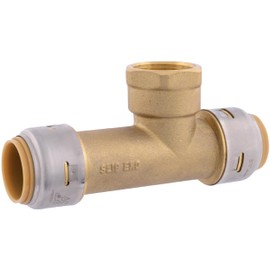 SharkBite Max 3/4 inch FNPT Slip Adapter, Push To Connect Brass Plumbing Fitting, Copper, CPVC, UR3486A