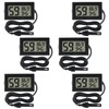 DWEII 6-Pack Mini Digital Thermometer Hygrometer with Probe Indoor Temperature