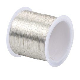 Dokpav 100m Alambre de Cobre, Alambre de 0.3mm Plata para Joyería, Alambre para Bisuteria, Alambre para Abalorios de Joyería, Alambre Joyeria Artesanal,Alambre para Cuentas para Manualidades Bricolaje