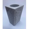 Granite Memorial Vase Tapered 6"x6"x10" Gray