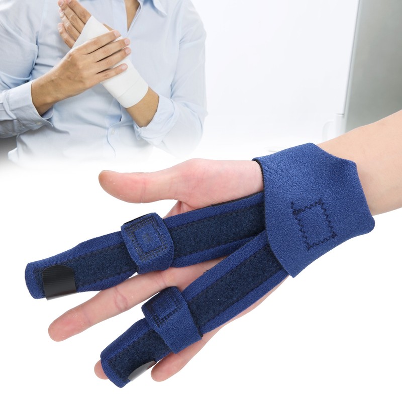 Two Fingers Splint Broken Injury Finger Adjustable Support Protective Correction