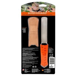 SHARPAL Dual-Grit Diamond Sharpening Stone File Coarse 325 / Extra Fine 1200 Grit:_181N Paracord Handle with Leather Strop