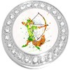 NewCharms Robin Hood Bow and Arrow Watercolor Purse Hanger with