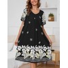 Marvmys Women Mumu Dress with Pockets Floral Print House Dress