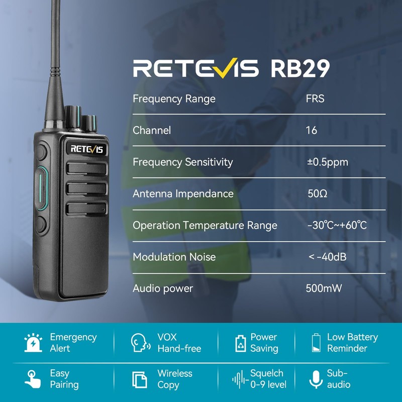 Retevis RB29 2 Way Radio Long Range,Two Way Radios with