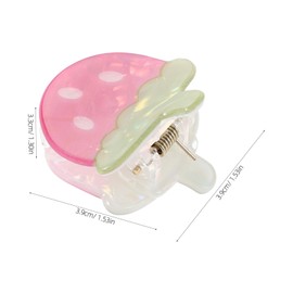 FRCOLOR Strawberry Hair Clips Small Acrylic Non- Jaw Clamp for Women and Girls Retro Fruit Hair Accessories for Toddlers Secure Grip for All Hairstyles